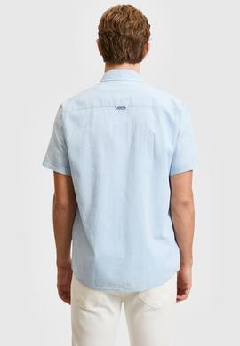 Erkek Açık Mavi Kısa Kollu Gömlek - 50319023007