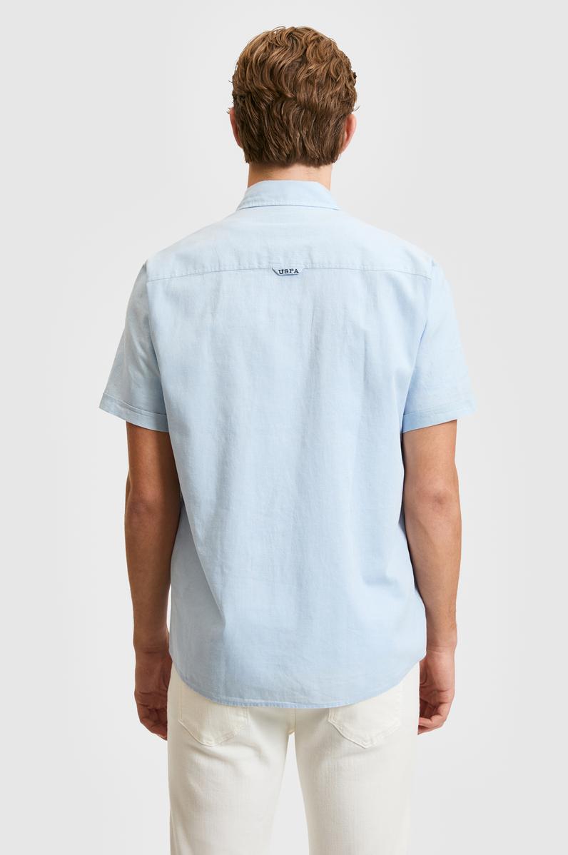 Erkek Açık Mavi Kısa Kollu Gömlek