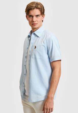 Erkek Açık Mavi Kısa Kollu Gömlek - 50319023007