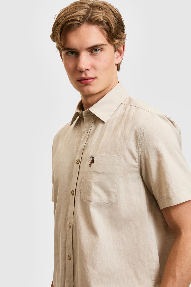 Erkek Taş Kısa Kollu Gömlek