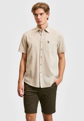 Erkek Taş Kısa Kollu Gömlek - 50319023078