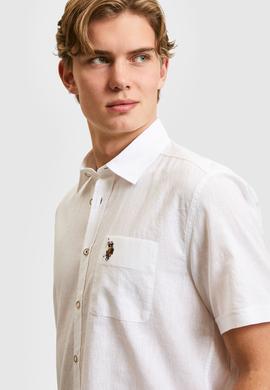 Erkek Beyaz Kısa Kollu Gömlek - 50319023017