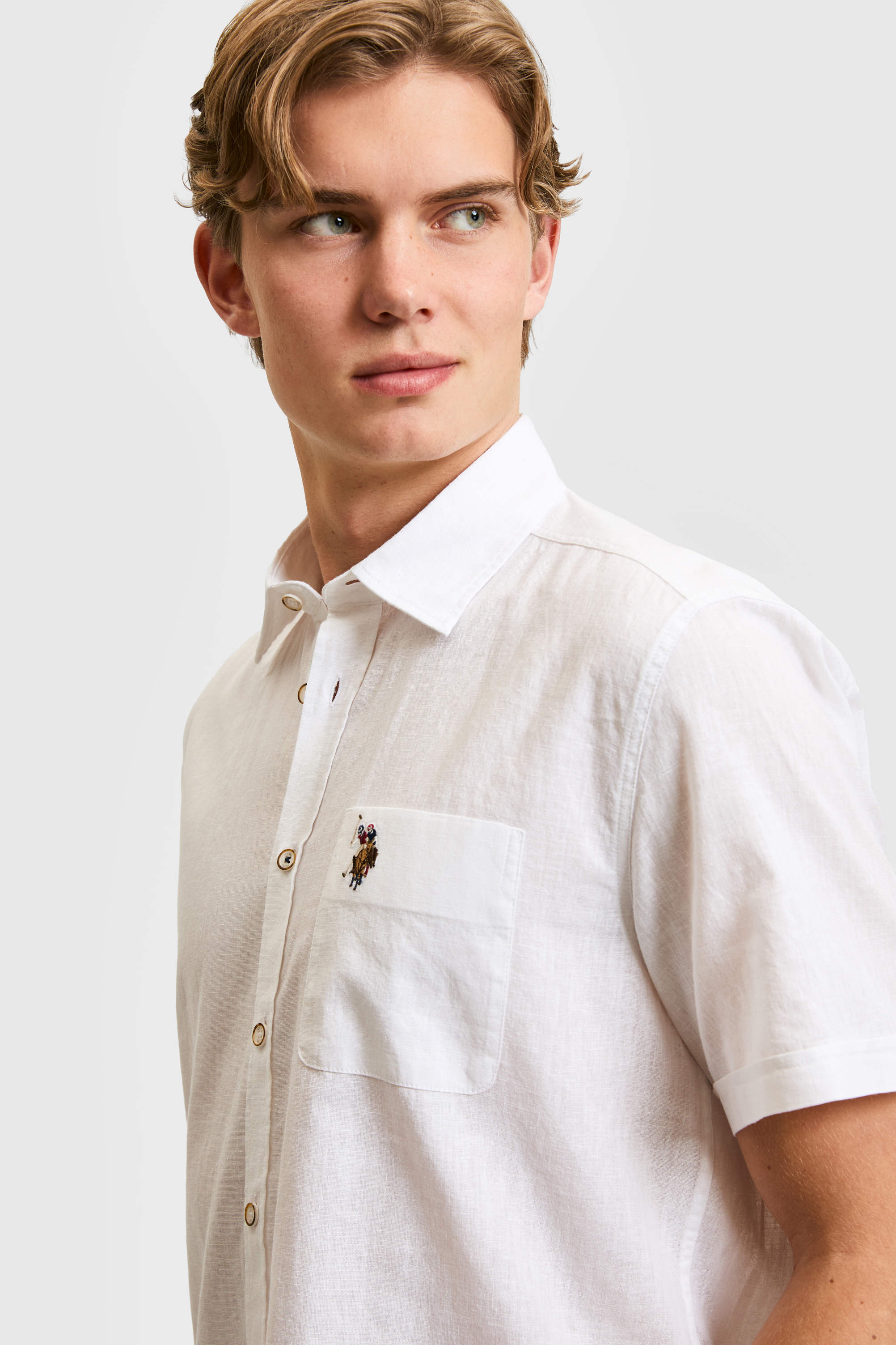 Erkek Beyaz Kısa Kollu Gömlek - 50319023017