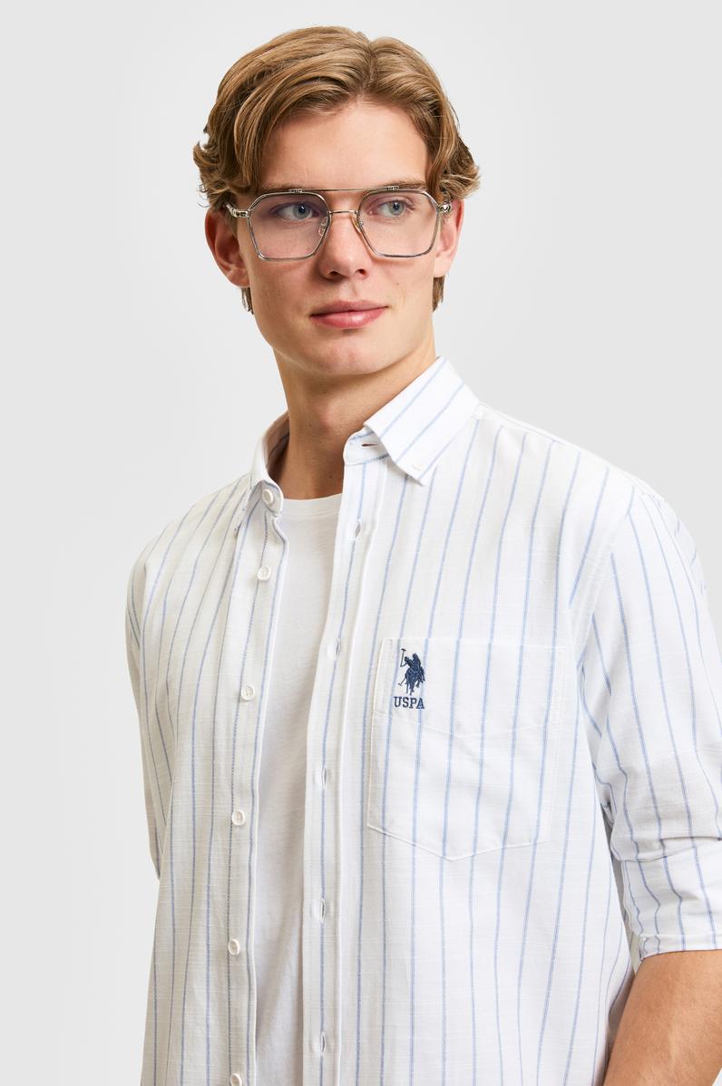 Erkek Açık Mavi Uzun Kollu Gömlek