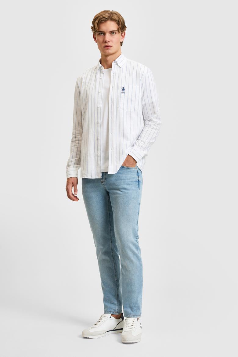 Erkek Açık Mavi Uzun Kollu Gömlek - 50320270006