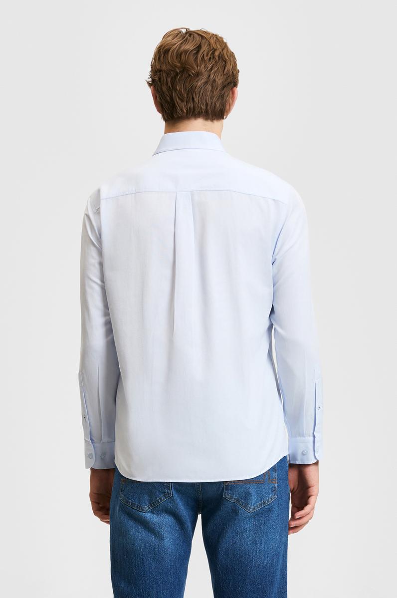 Erkek Açık Mavi Uzun Kollu Basic Gömlek