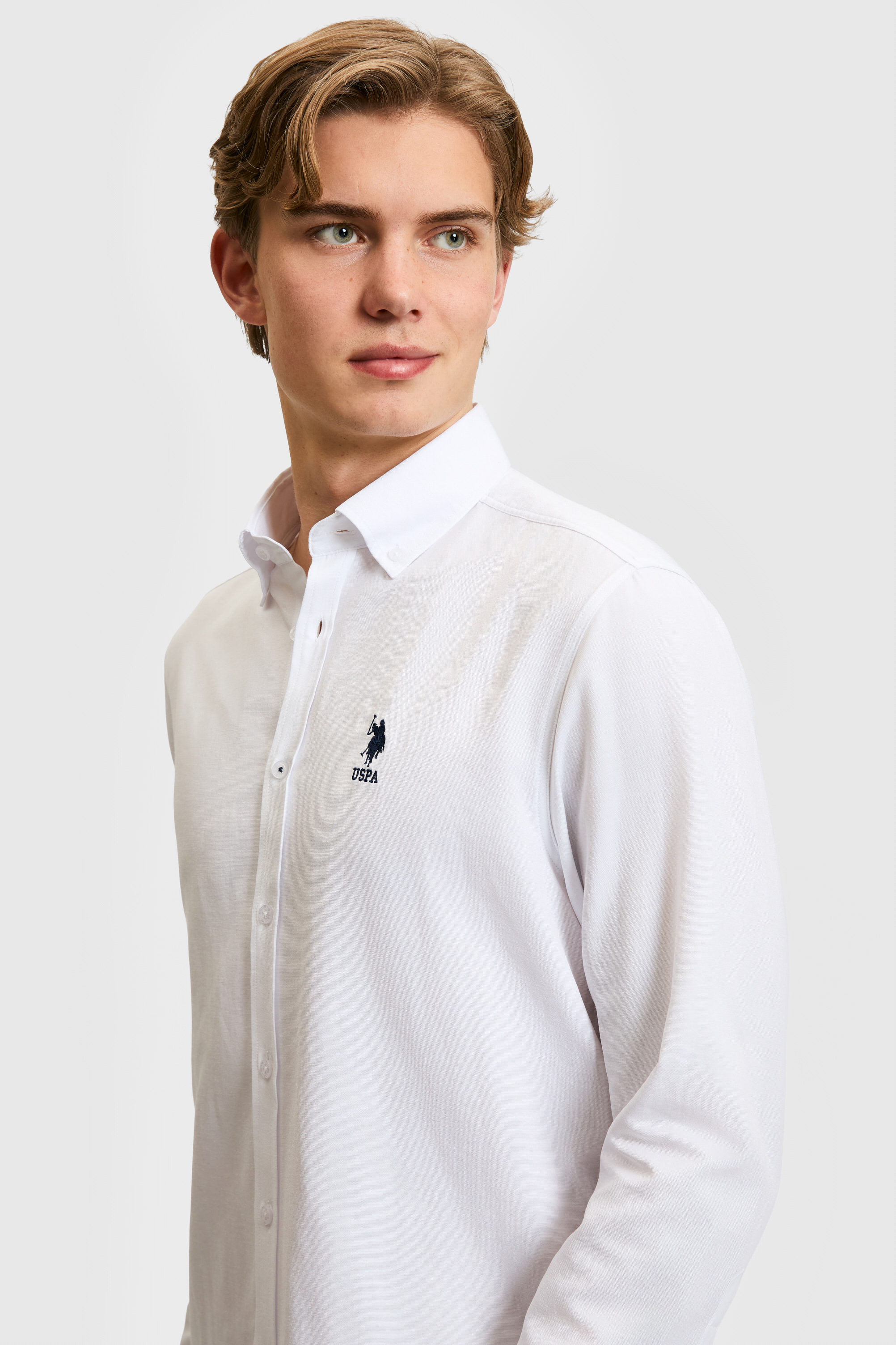 Erkek Beyaz Uzun Kollu Basic Gömlek - 50320276020