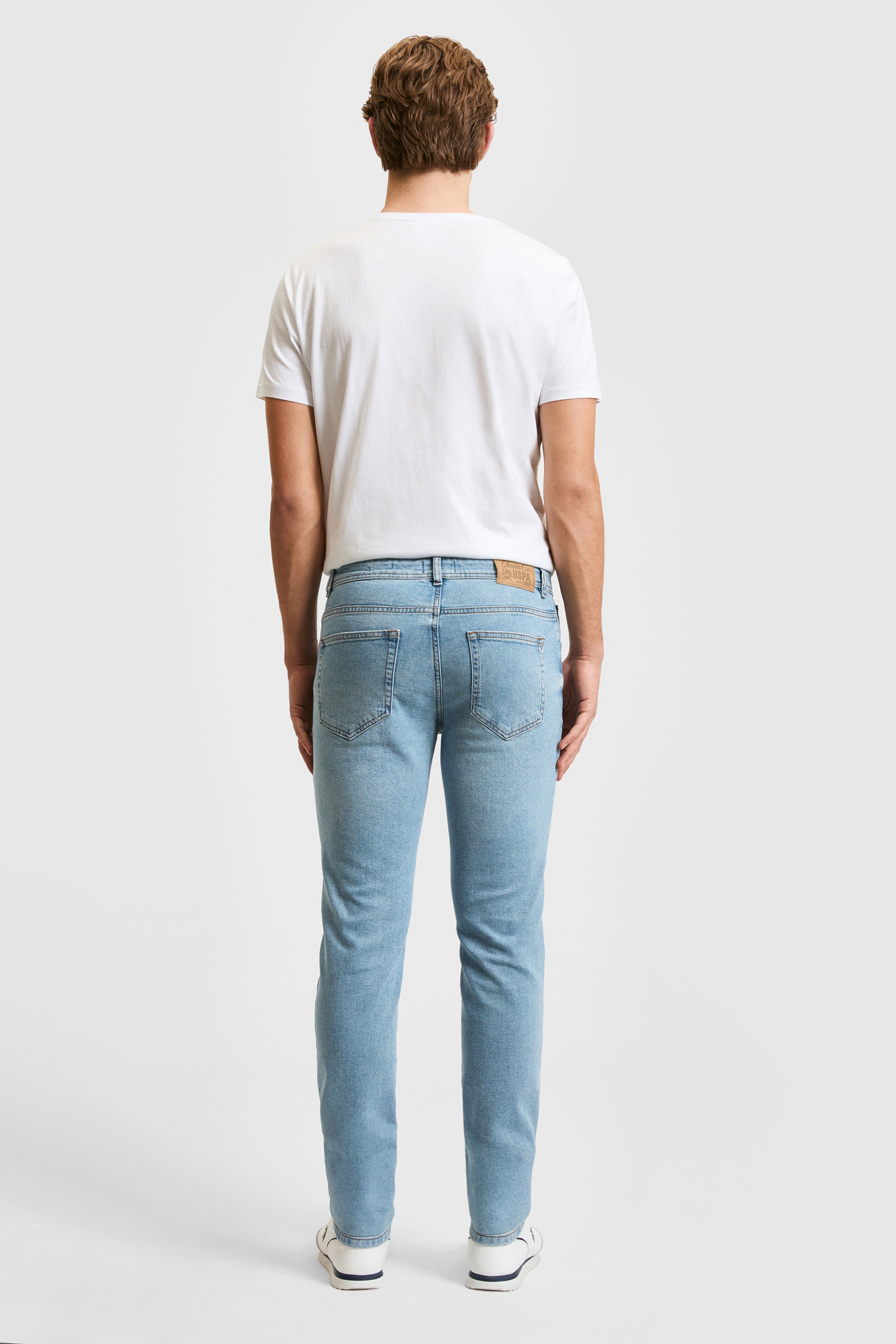 Erkek Açık Mavi Slim Fit Jean Pantolon - Image 4