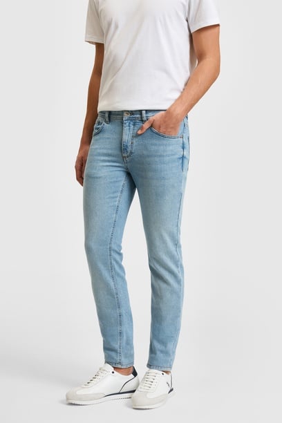 Erkek Açık Mavi Slim Fit Jean Pantolon