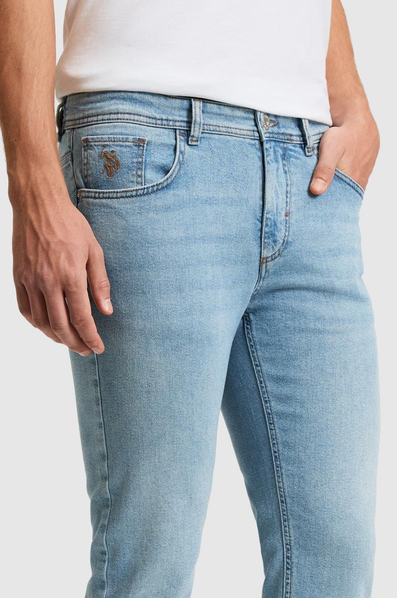 Erkek Açık Mavi Jean Pantolon