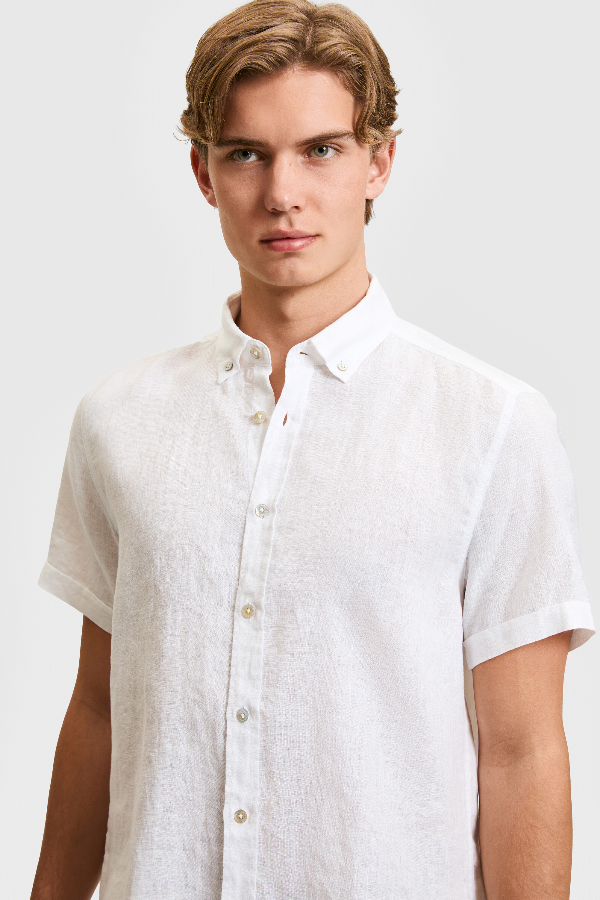 Erkek Beyaz Kısa Kollu Gömlek - 50321257005