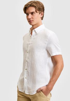 Erkek Beyaz Kısa Kollu Gömlek - 50321257005