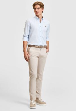 Erkek Açık Mavi Uzun Kollu Basic Gömlek - 50322161002