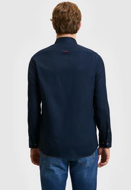 Erkek Lacivert Uzun Kollu Basic Gömlek - 50322161033