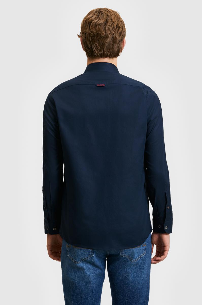 Erkek Lacivert Uzun Kollu Basic Gömlek