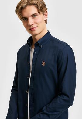 Erkek Lacivert Uzun Kollu Basic Gömlek - 50322161033