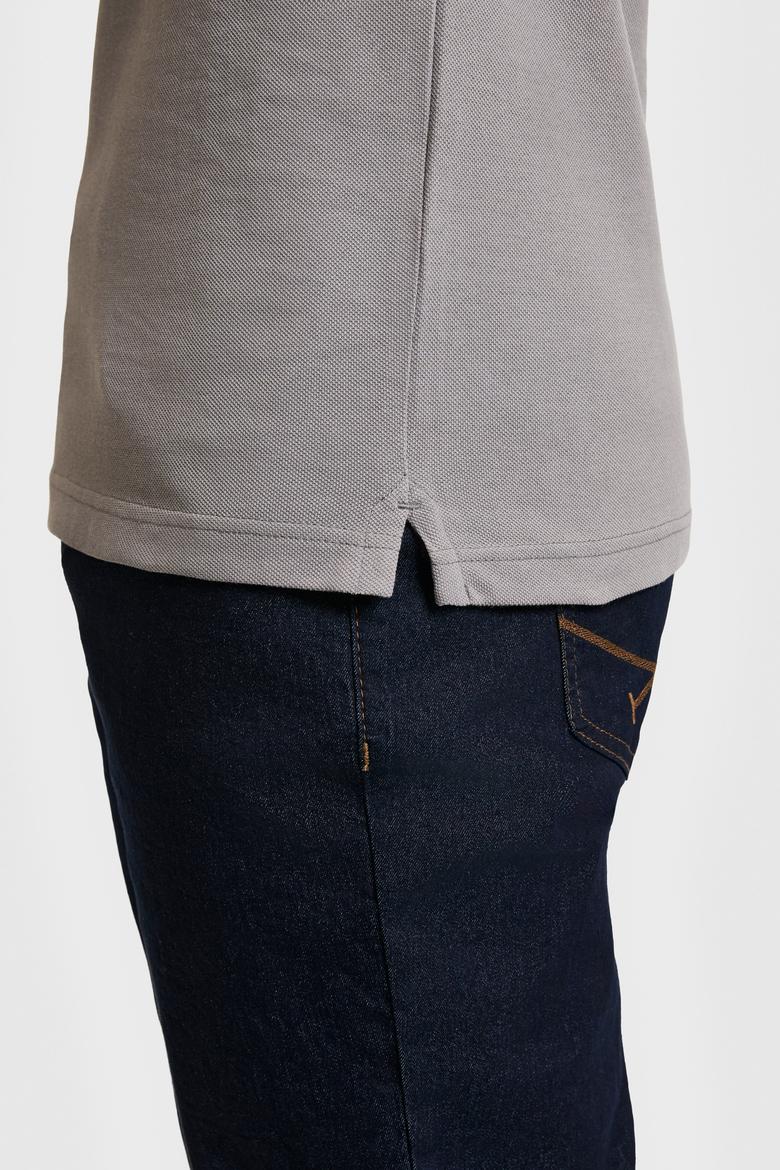 Erkek Gri Basic Tişört - 50322304054