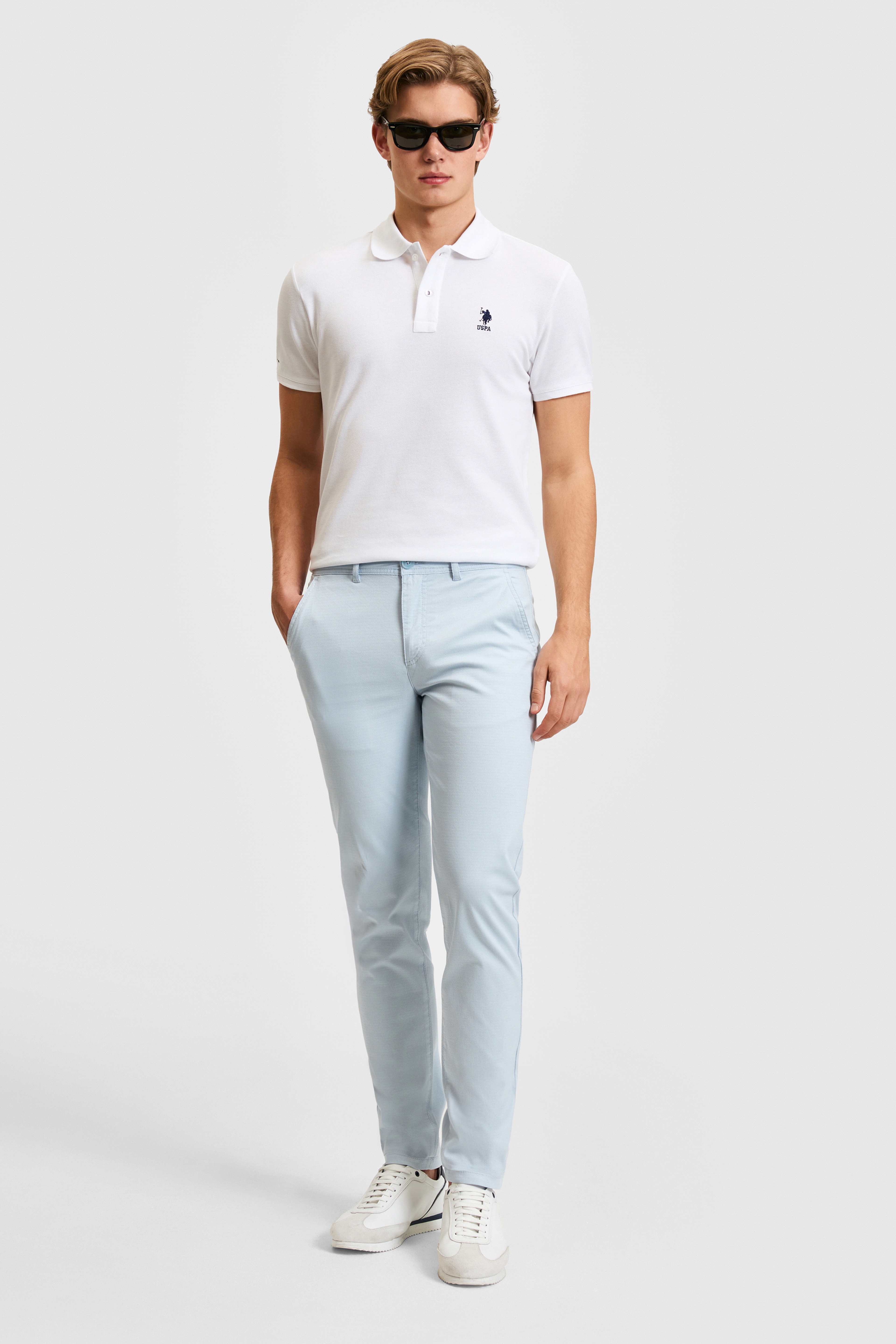 Erkek Açık Mavi Kanvas / Chino Pantolon - Image 3