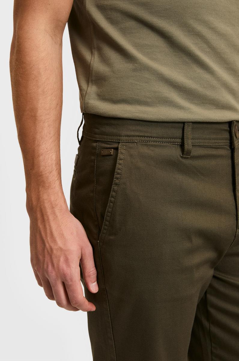 Erkek Koyu Haki Dokuma Şort