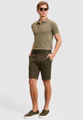 Erkek Koyu Haki Dokuma Şort - 50322320065