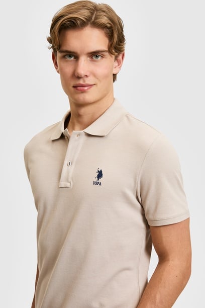 Erkek Slim Fit Polo Yaka Taş Basic Tişört