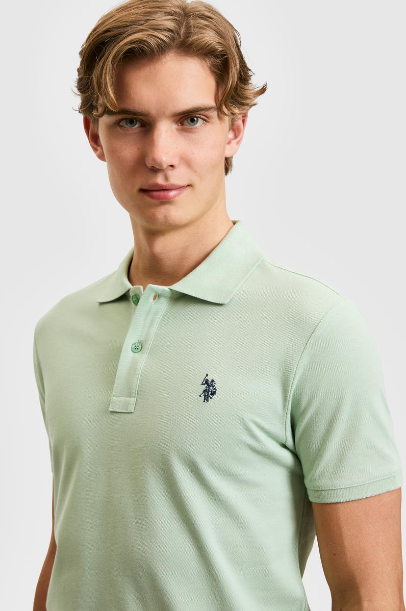 Erkek Su Yeşili Basic Tişört