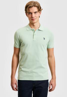 Erkek Su Yeşili Basic Tişört - 50322347326