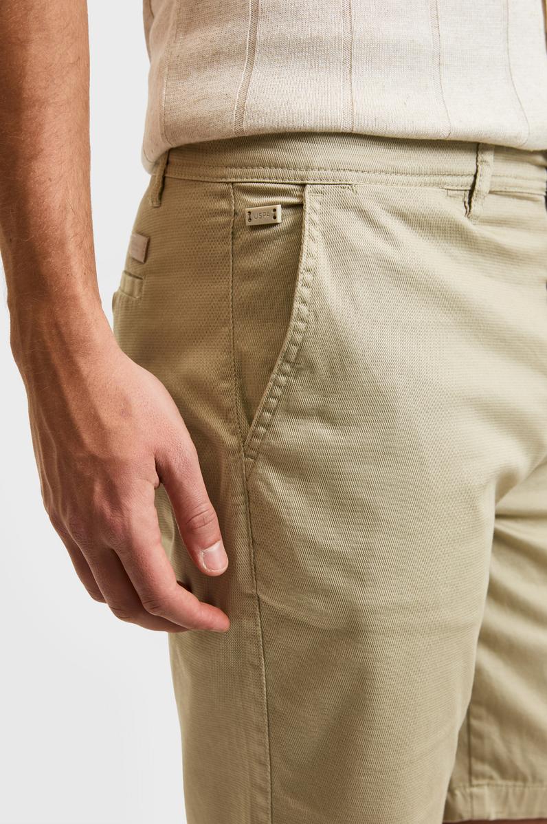 Erkek Açık Haki Dokuma Şort