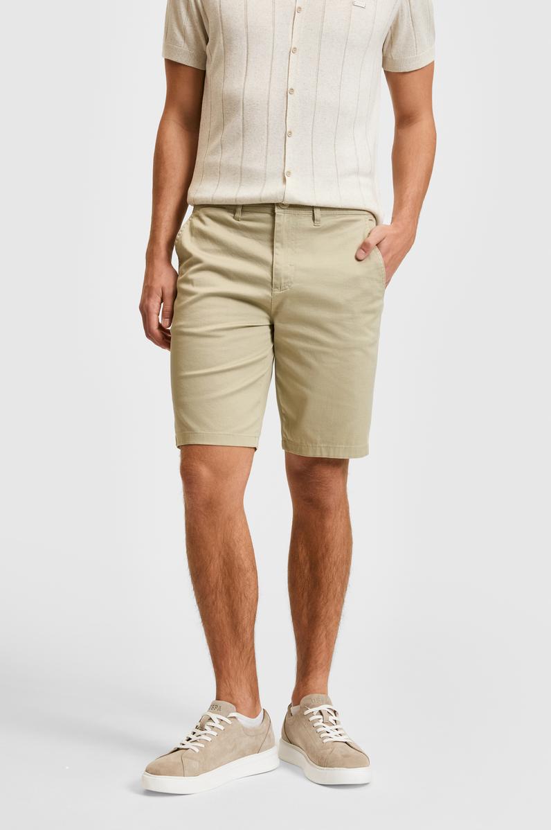 Erkek Açık Haki Dokuma Şort
