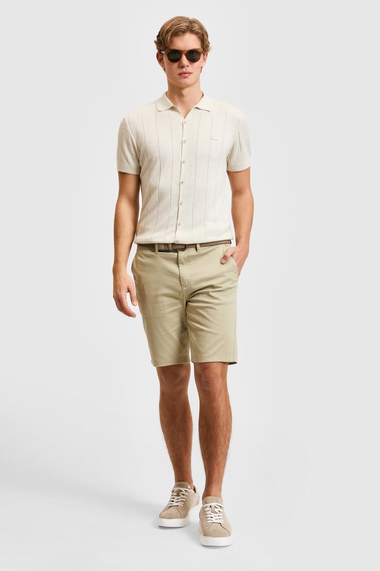 Erkek Açık Haki Dokuma Şort