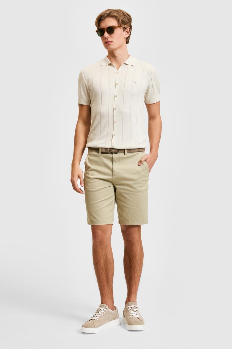 Erkek Açık Haki Dokuma Şort - 50322320075