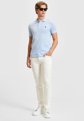 Erkek Açık Mavi Basic Tişört - 50322347298