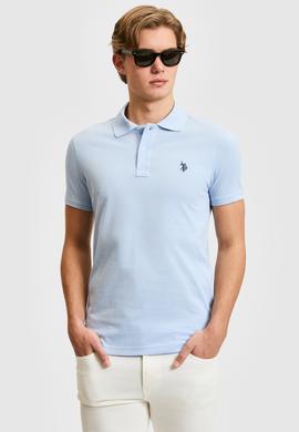 Erkek Açık Mavi Basic Tişört - 50322347298