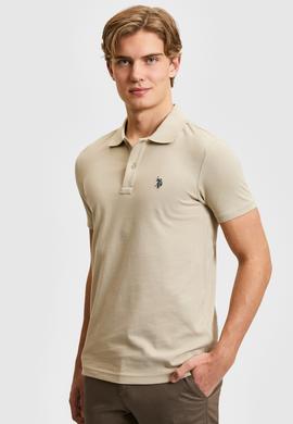 Erkek Açık Haki Basic Tişört - 50322347216