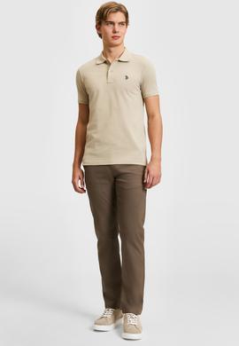 Erkek Açık Haki Basic Tişört - 50322347216