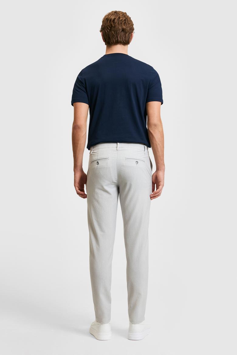 Erkek Açık Gri Kanvas Pantolon - 50322361542