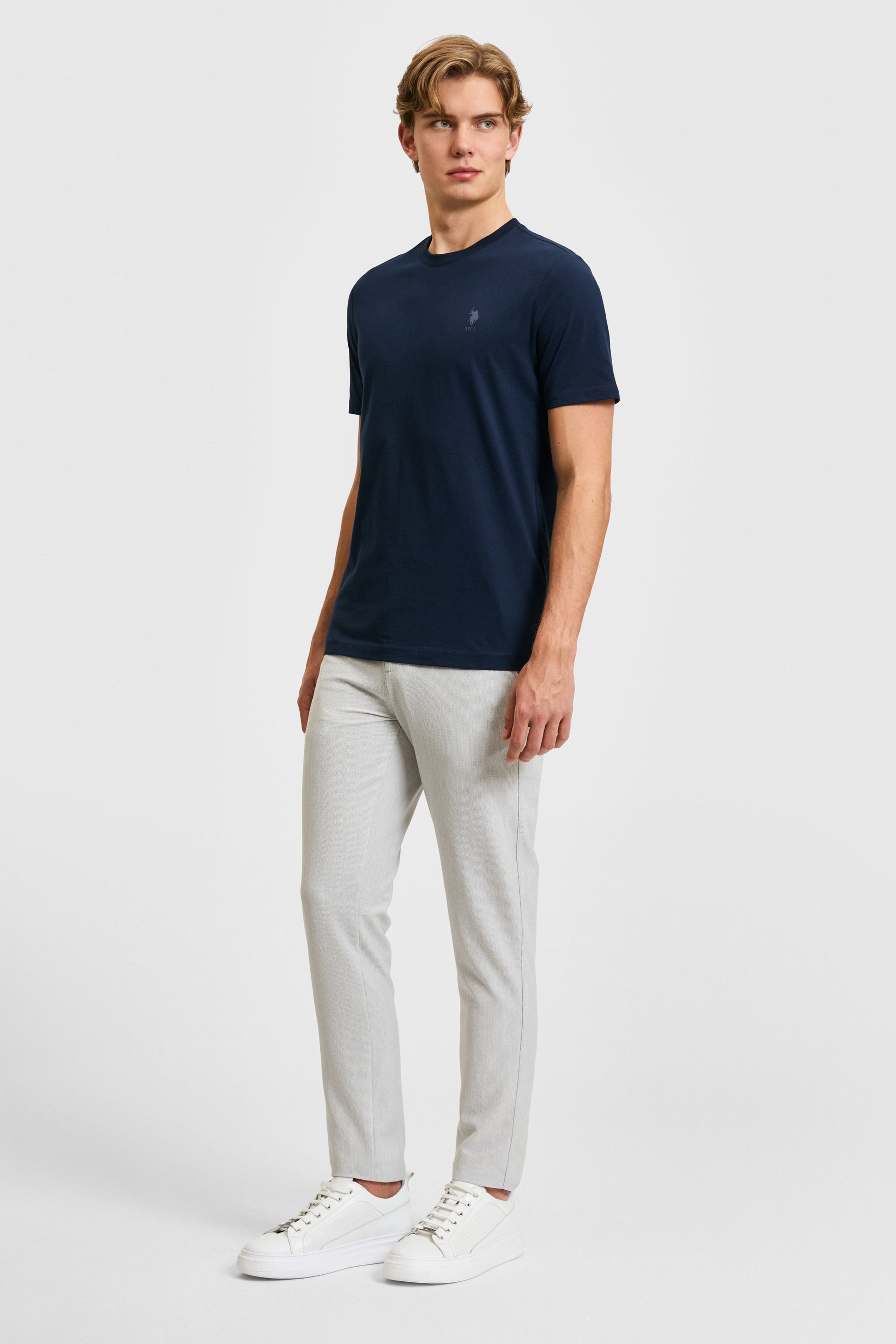 Erkek Açık Gri Kanvas Pantolon - Image 3