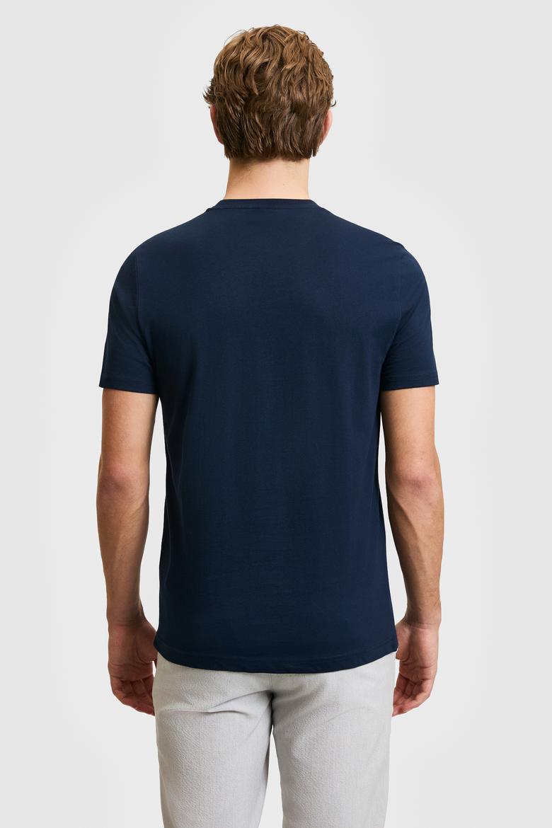 Erkek Lacivert Basic Tişört - 50322538020