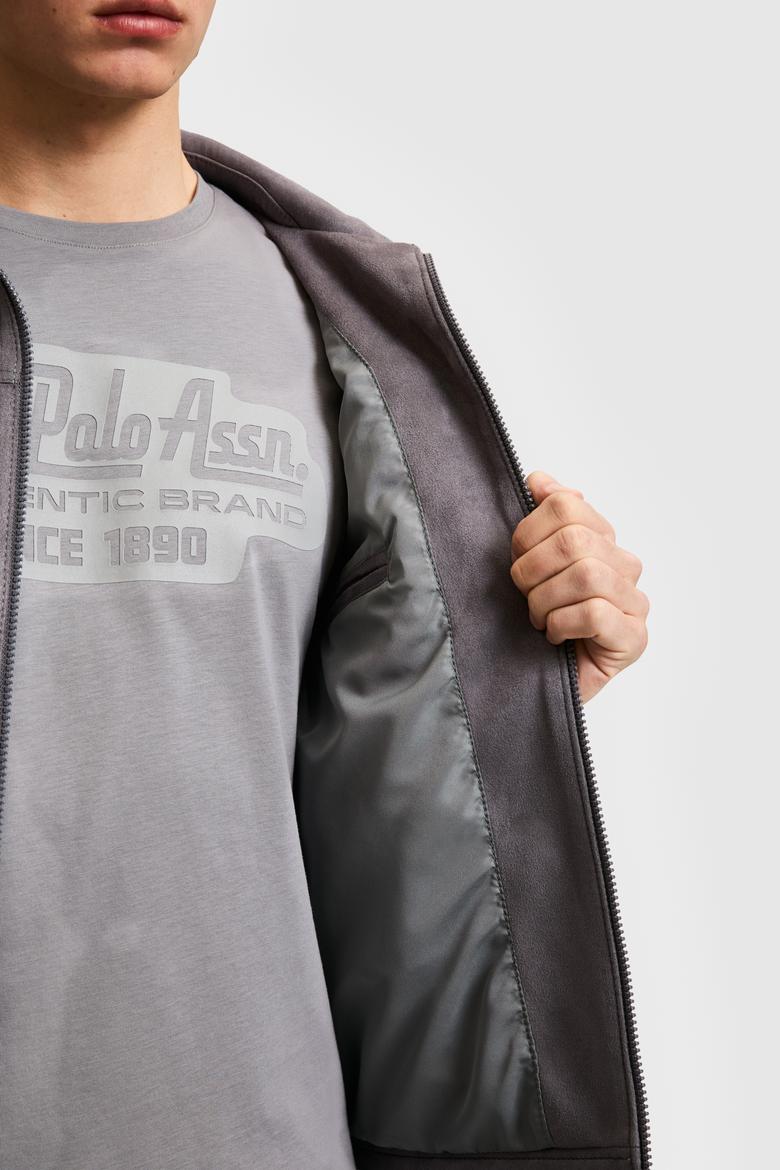 Erkek Antrasit Deri Ceket - 50324607015