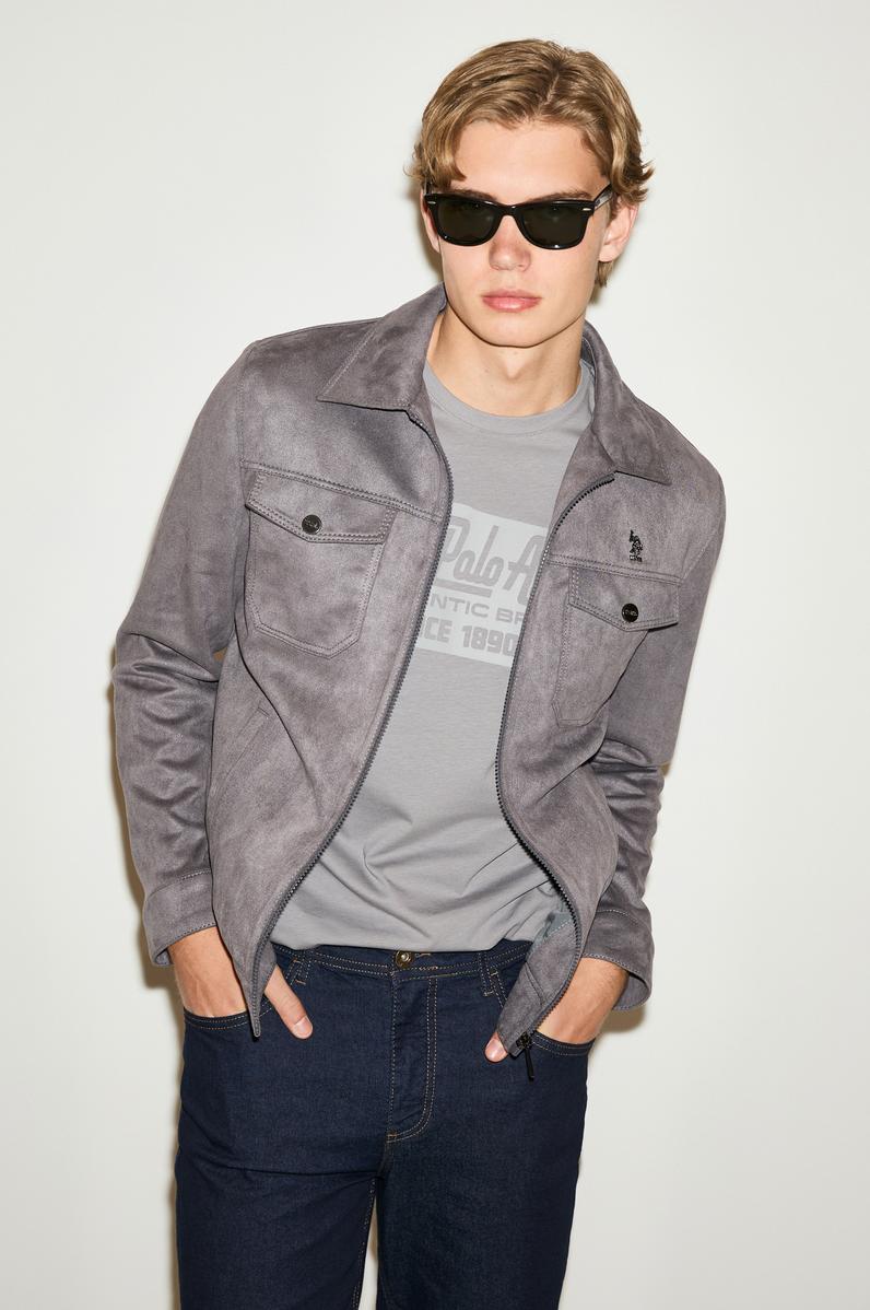 Erkek Antrasit Deri Ceket