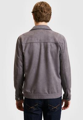 Erkek Antrasit Deri Ceket - 50324607015