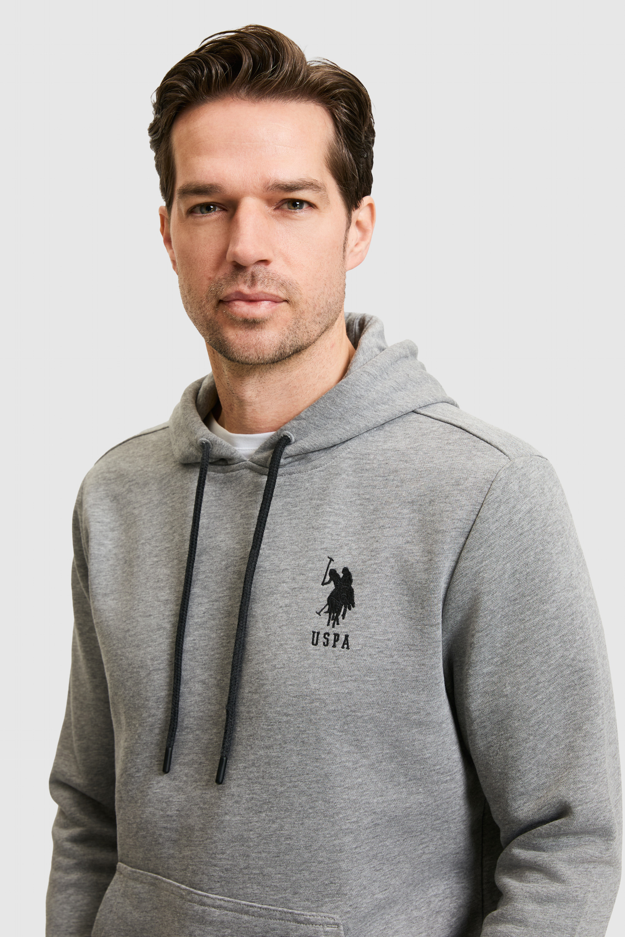 Erkek Gri Melanj Basic Sweatshirt - Image 2