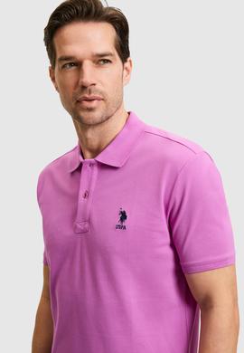 Erkek Menekşe Basic Polo Yaka Tişört - 50245073248