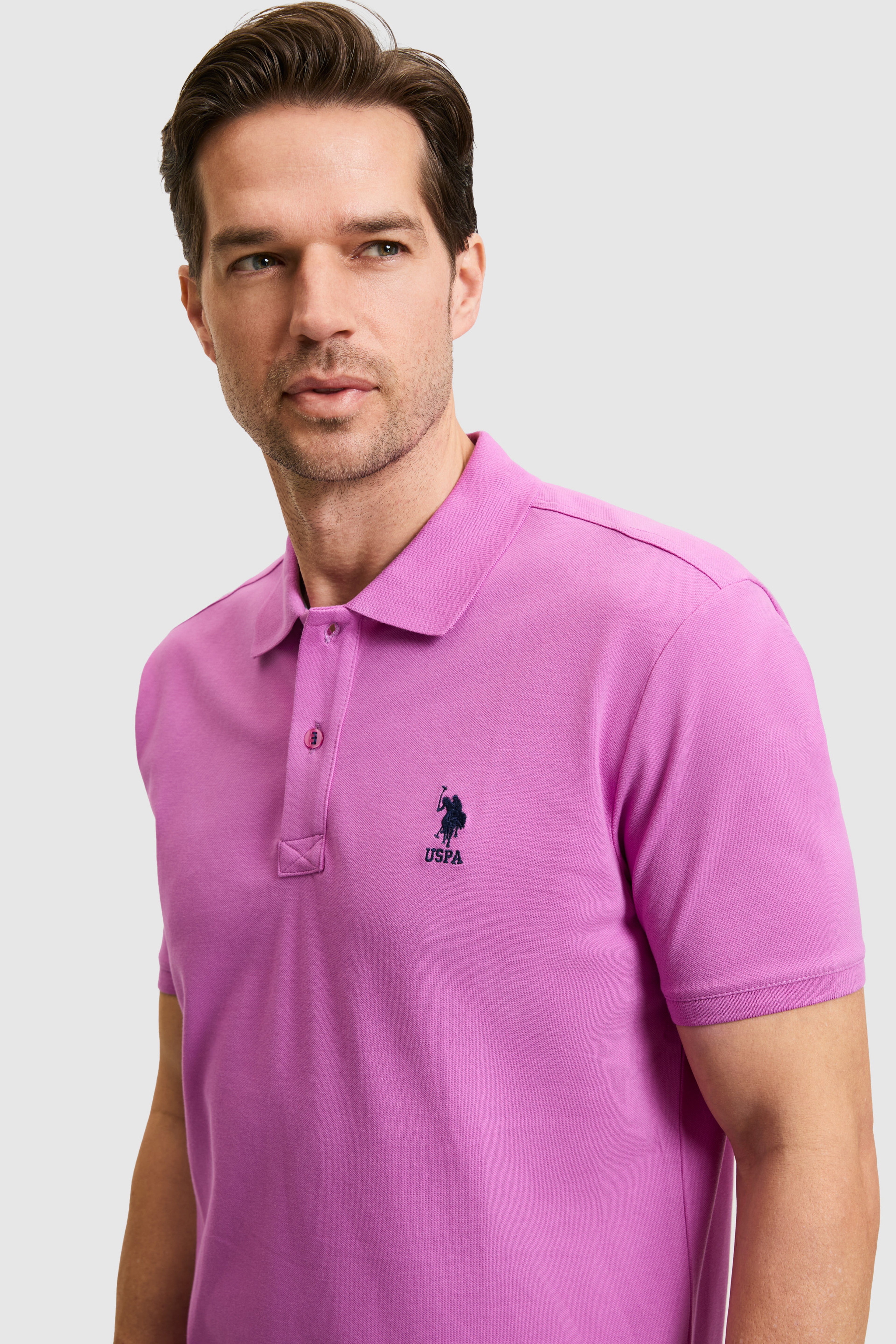 Erkek Menekşe Basic Polo Yaka Tişört - Image 2