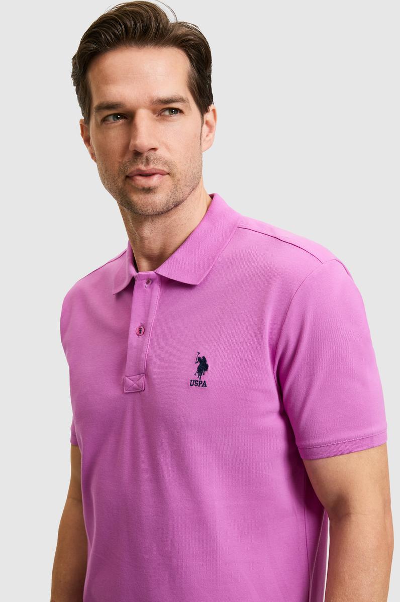 Erkek Menekşe Basic Polo Yaka Tişört