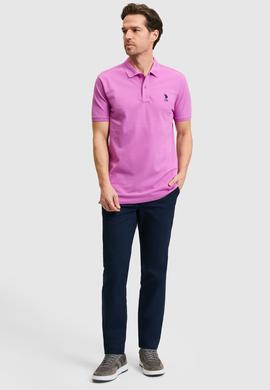 Erkek Menekşe Basic Polo Yaka Tişört - 50245073248