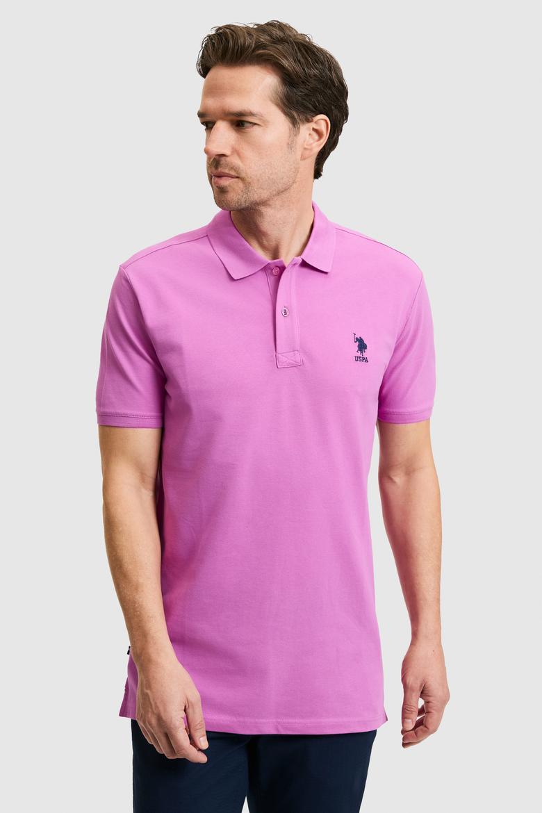 Erkek Menekşe Basic Polo Yaka Tişört - 50245073248