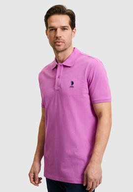 Erkek Menekşe Basic Polo Yaka Tişört - 50245073248
