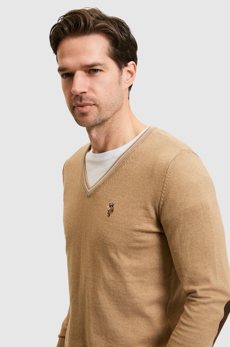 Erkek Camel Melanj Basic Kazak