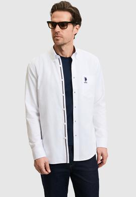 Erkek Beyaz Uzun Kollu Basic Gömlek - 50324722006